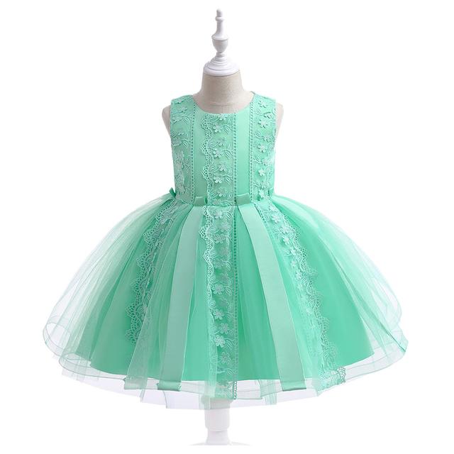 Sugar Rush - Appliqued Sleeveless Party Dress - Green