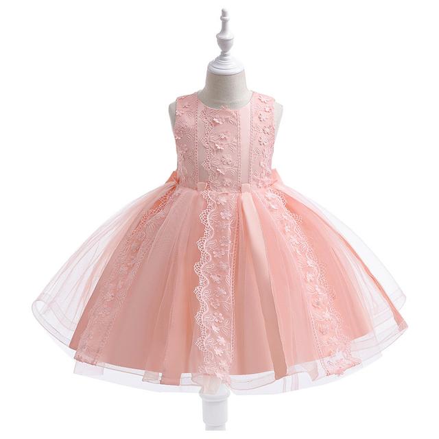 Sugar Rush - Appliqued Sleeveless Party Dress - Pink