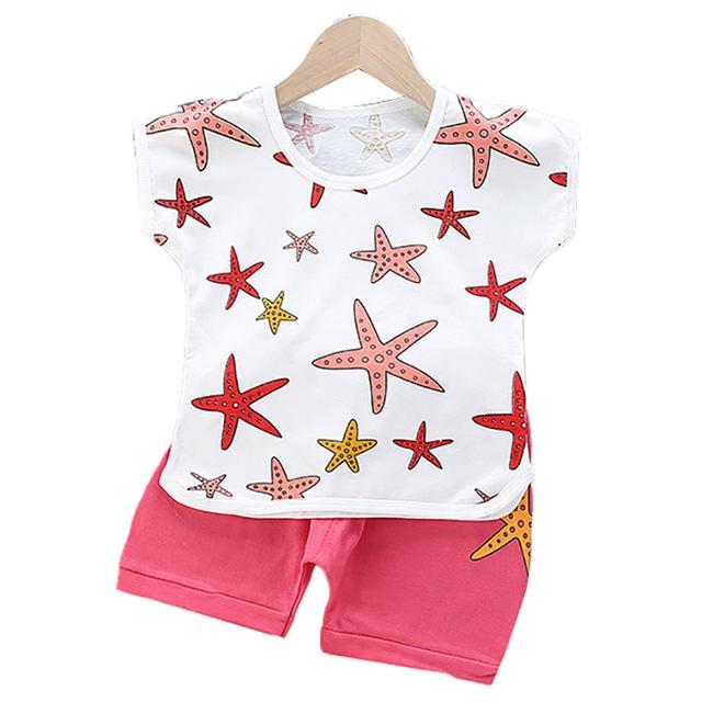 Sugar Rush - 2pc-Set - Boys Printed T-Shirt & Shorts - Pink