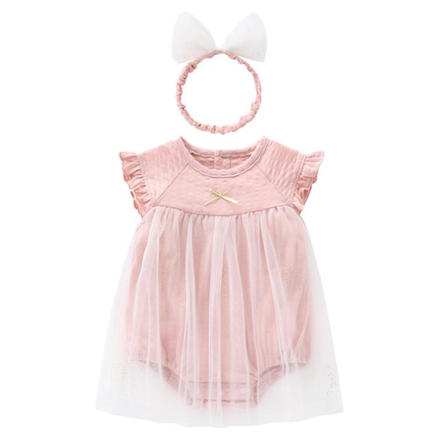 Sugar Rush - Solid Cap Sleeves Bodysuit - Pink