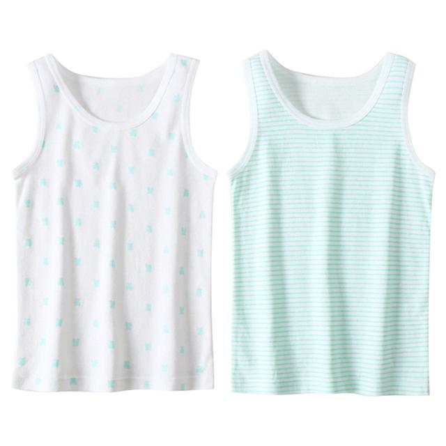 Sugar Rush - Striped Vests Pack Of 2 - White/Green