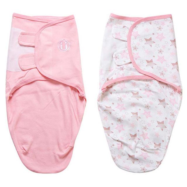 Tiny Toes - Reversible Swaddle Wrap - Pink Star (Exclusive)