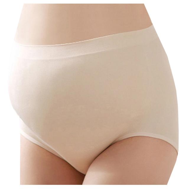 Blooming Blossom - High Waist Adjustable Maternity Briefs - Beige (Exclusive)