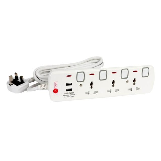 Afra - Japan Universal Extension Cord W/3 Meter Cable 250V White