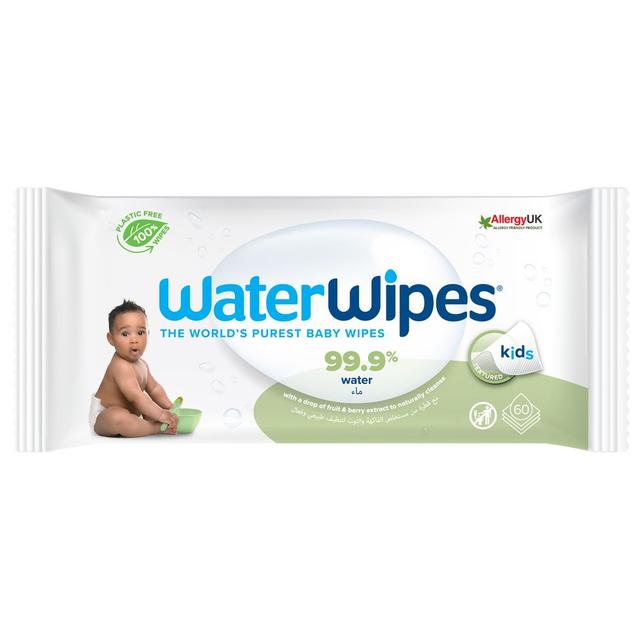 Waterwipes - Plastic Free Baby & Toddler Wet Wipes - 60pcs