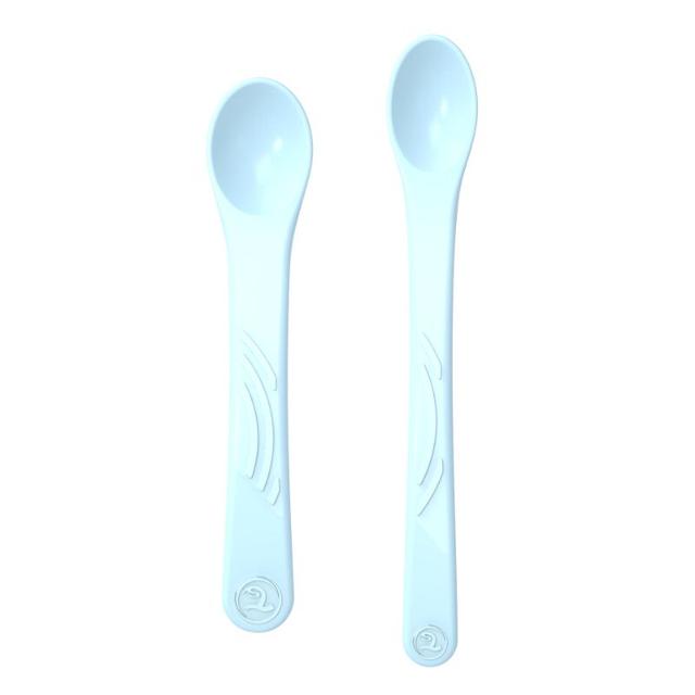 Twistshake - 2 x Feeding Spoon Set 4+m - Pastel Blue