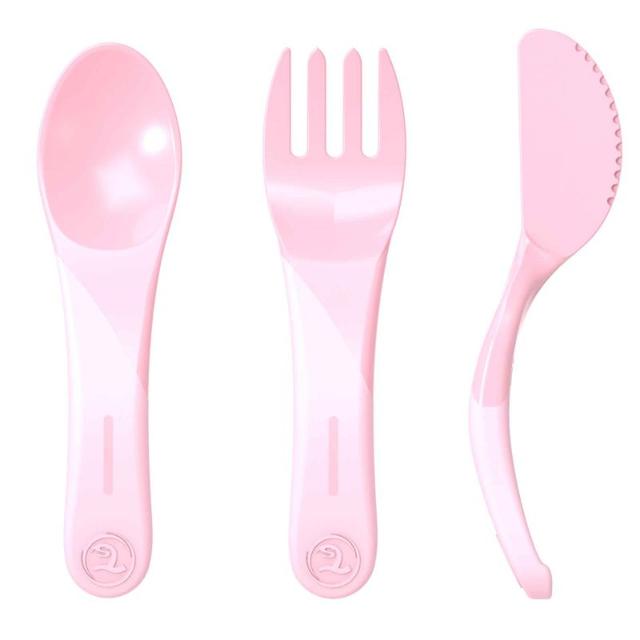 Twistshake - Learn Cutlery 6+m - Pastel Pink