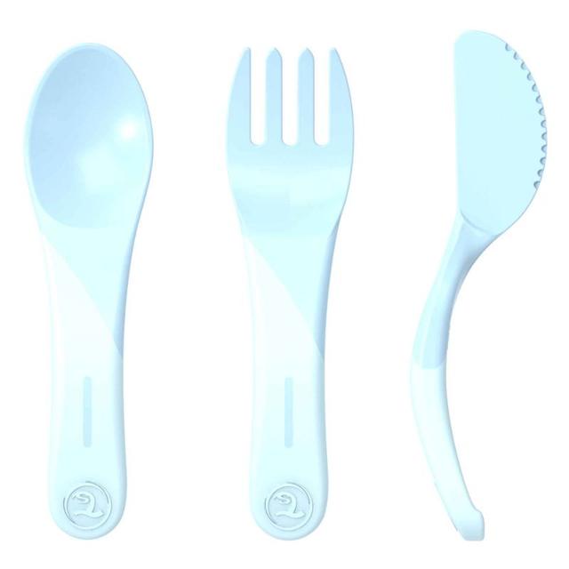 Twistshake - Learn Cutlery 6+m - Pastel Blue