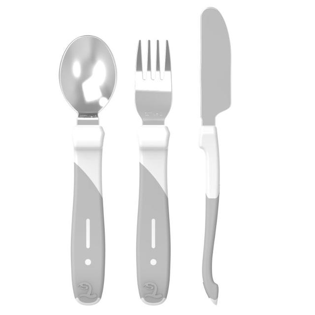 Twistshake - Learn Cutlery Stainless Steel 12+m - White