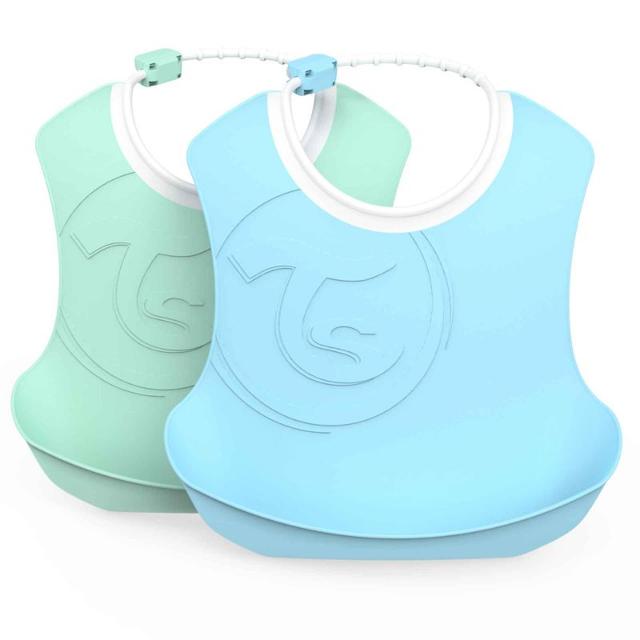 Twistshake - 2 x Bib 4+m - Pastel Blue/Green