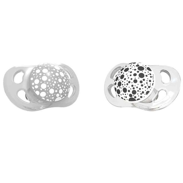 Twistshake - 2 x Pacifier 0-6m - Pastel Grey/White