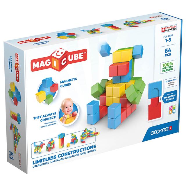 Geomag - Magicube They Always Connect Magnetic Cubes 64pcs