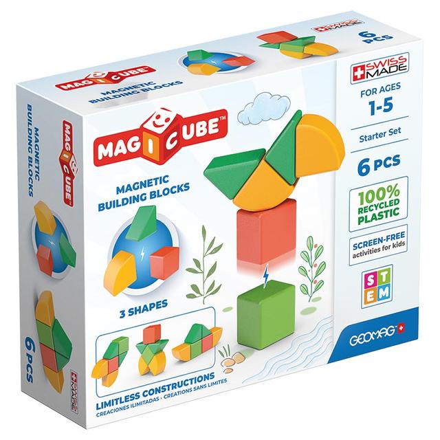 Geomag - Magicube 3 Shapes Recycled Starter Set 6pcs