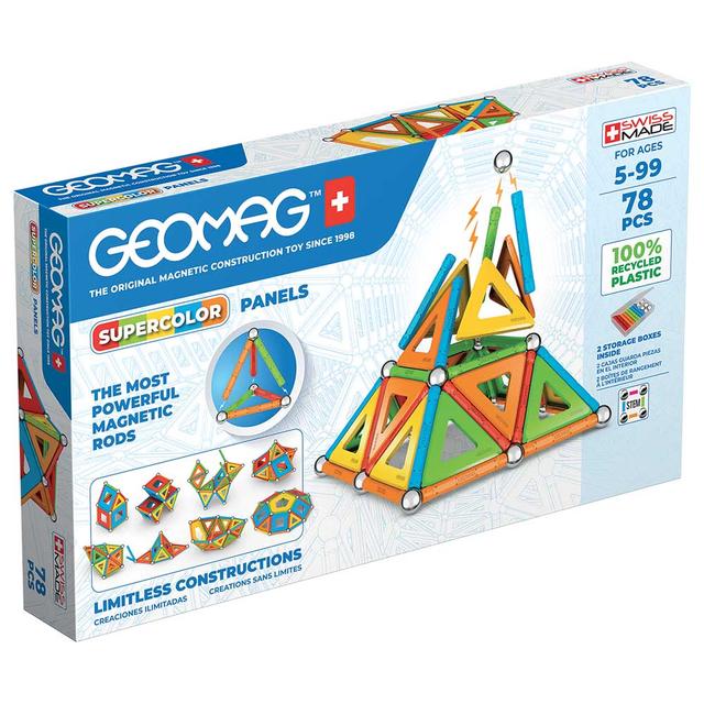 Geomag - Supercolor Panels Magnetic Construction 78pcs