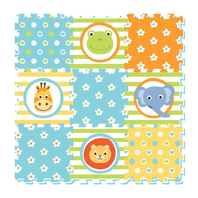 Sunta - Baby Puzzle Mat Cute Animal Print - 9 Pcs