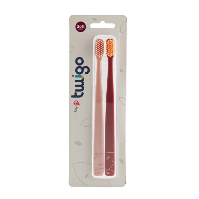 Flipper - Twigo Toothbrush - Pack of 2 - Rose & Red