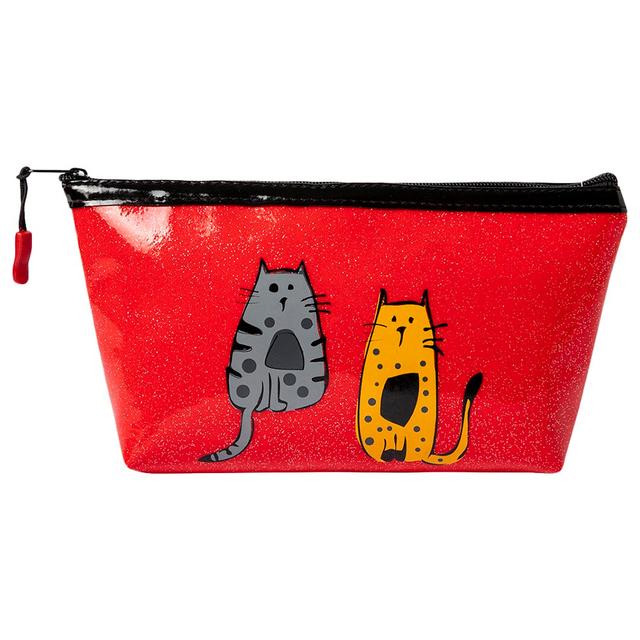 BiggDesign - Cats Print Glossy Makeup Bag