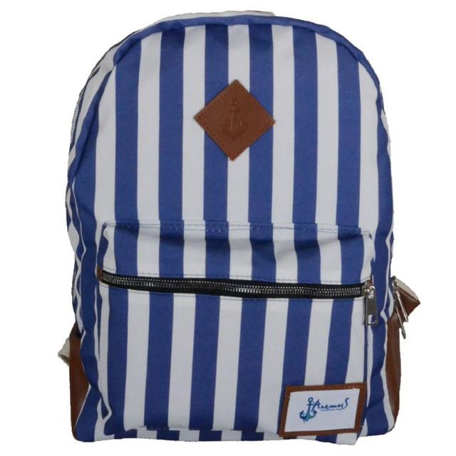 Anemoss - Blue Striped Backpack - 41cm