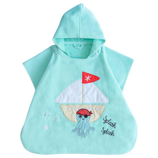 Milk&Moo - Kids Poncho Sailor Octopus - Blue