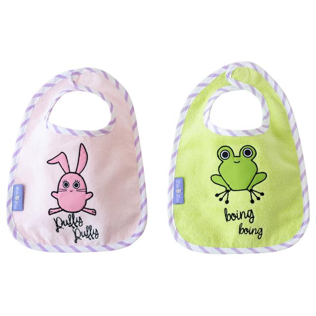 Milk&Moo - Cacha Frog & Canchin Baby Towel Bib Set 2pcs