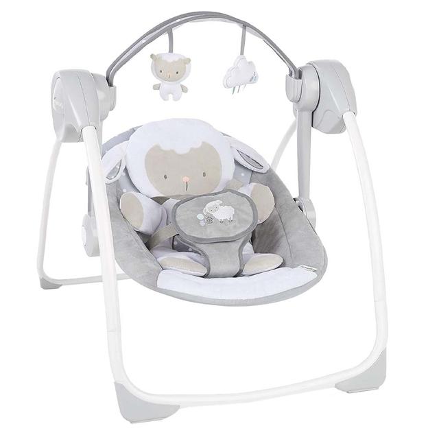 Ingenuity - Comfort 2 Go Portable Swing - Cuddle Lamb - Grey