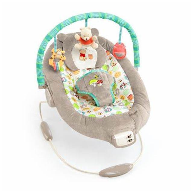 Disney Baby - Winnie The Pooh Dots & Hunny Pots Bouncer Grey