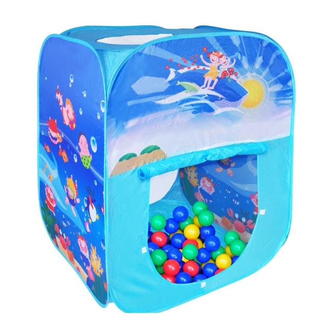 Ching Ching - Ocean Square Play House With 100pcs Balls Blue