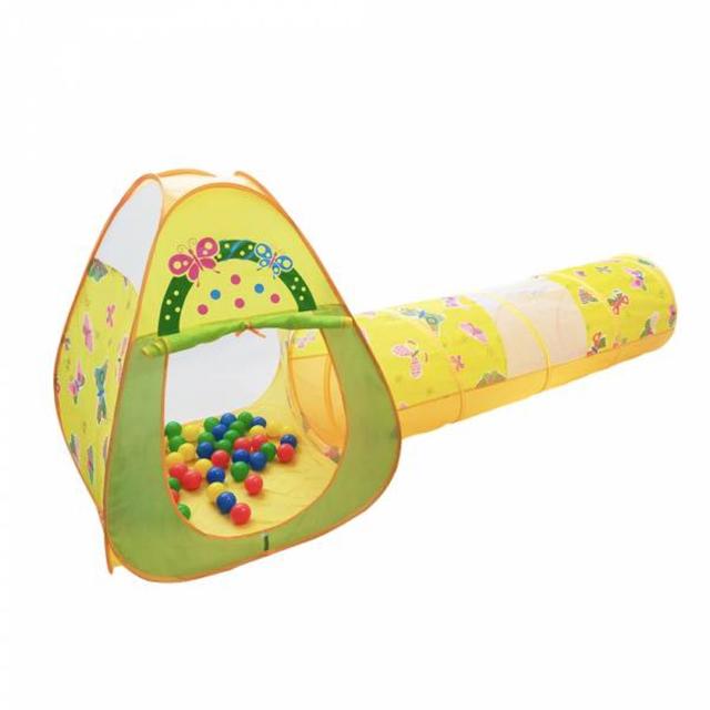 Ching Ching - Butterfly Triangle Ball House & Tunnel Yellow