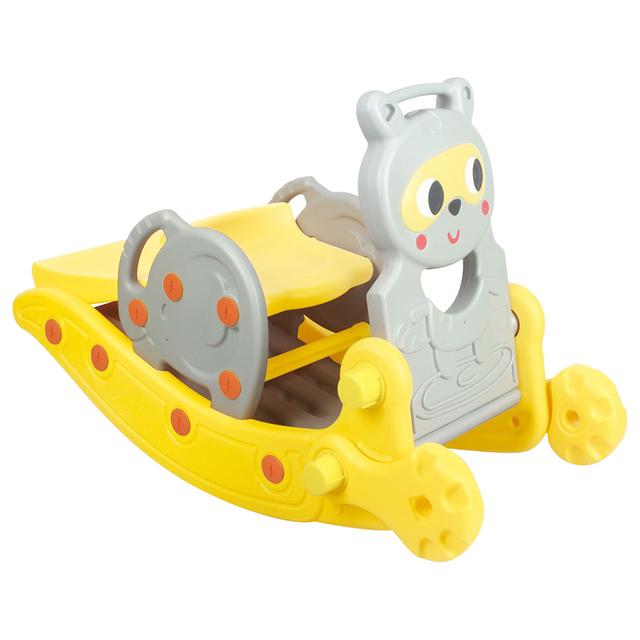 Ching Ching - 5-in-1 Raccoon Slide & Rocker - Yellow