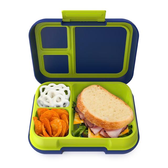 Bentgo - 3-4 Compartments Pop Lunchbox - Navy Blue/Chartreuse