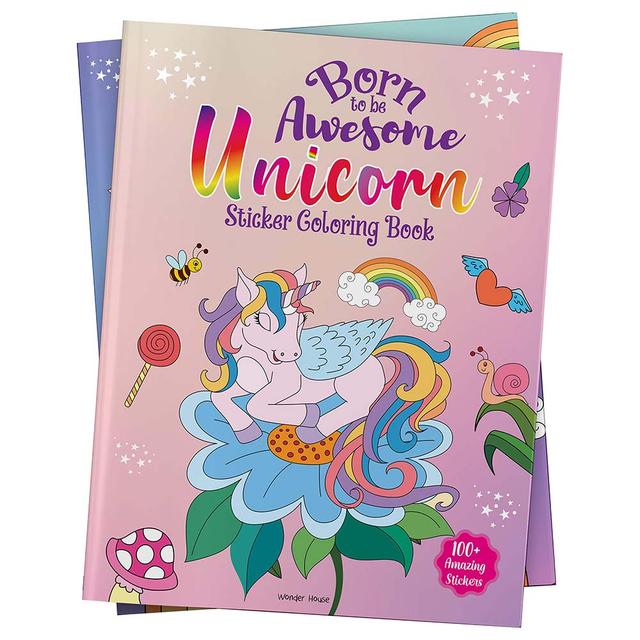 Unicorn The Rainbow Sticker Coloring Book