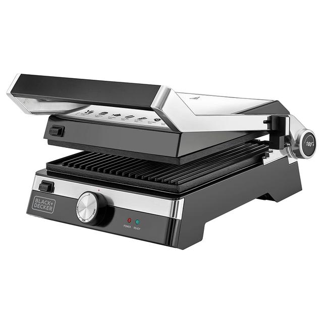 BLACK+DECKER - 2000W Family Health Grill - Black