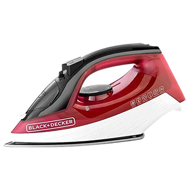 Black+Decker - Steam Iron With Anti Drip 1600W - Red