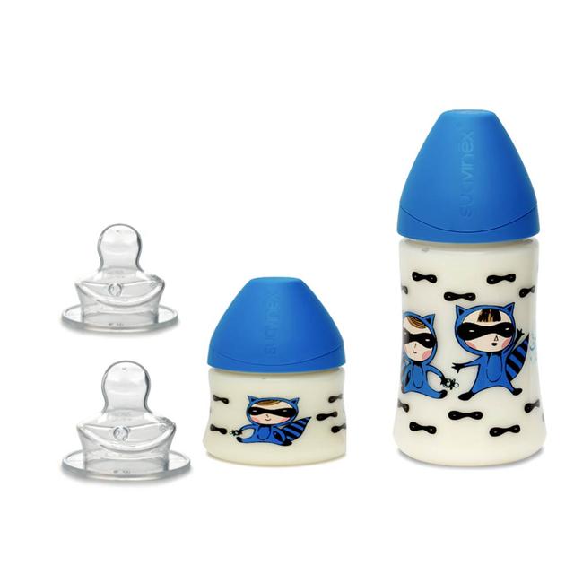 Suavinex - Secret Feeding Bottle W/ Teat - Blue