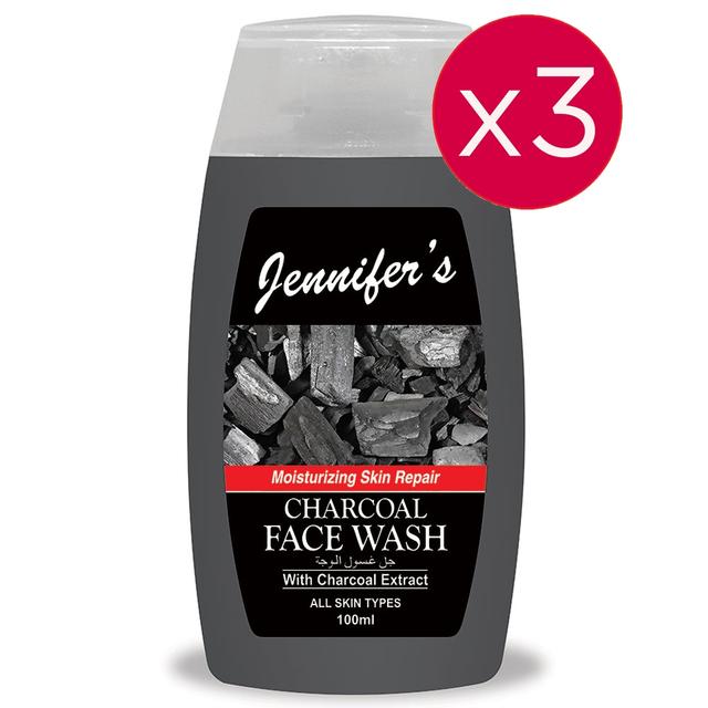 Jennifer's - Face Wash Charcoal, 100ml (Triple Pack)