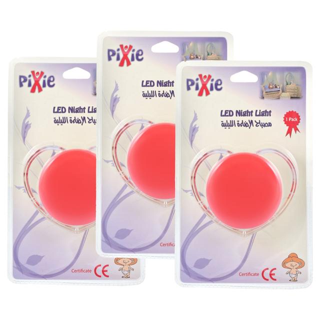 Pixie - Led Night Light Red (Pack of 3)