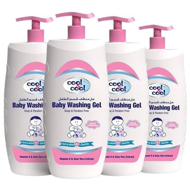 Cool & Cool - Baby Washing Gel 500ml - Pack of 4