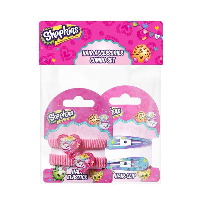 Shopkins - Hair Clip Multi-Color  & Pony Band Green Combo