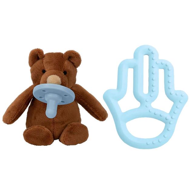 Minikoioi - Bear Plush Toy With Soother + FREE ONE Silicone Teether