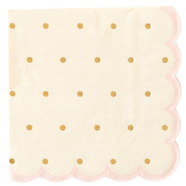 My Mind's Eye - Scalloped Cocktail Napkins - Set Of 18