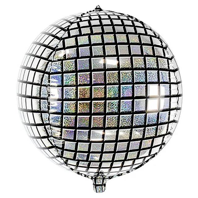 Party Deco - Disco Ball Foil Balloon - Silver