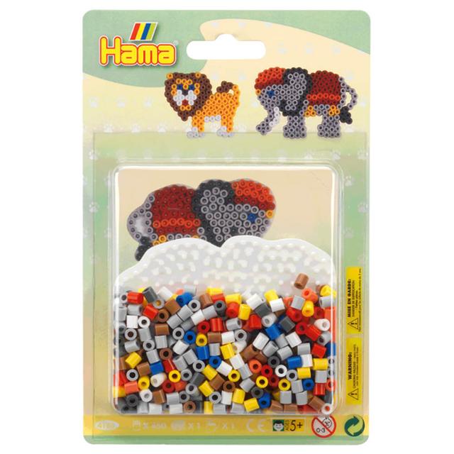 Hama - Midi Beads 450pcs - Elephant & Lion