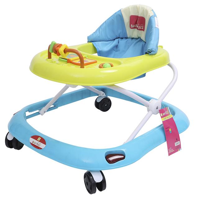 Baby Plus - Baby Walker With Toy Tray - Light Blue