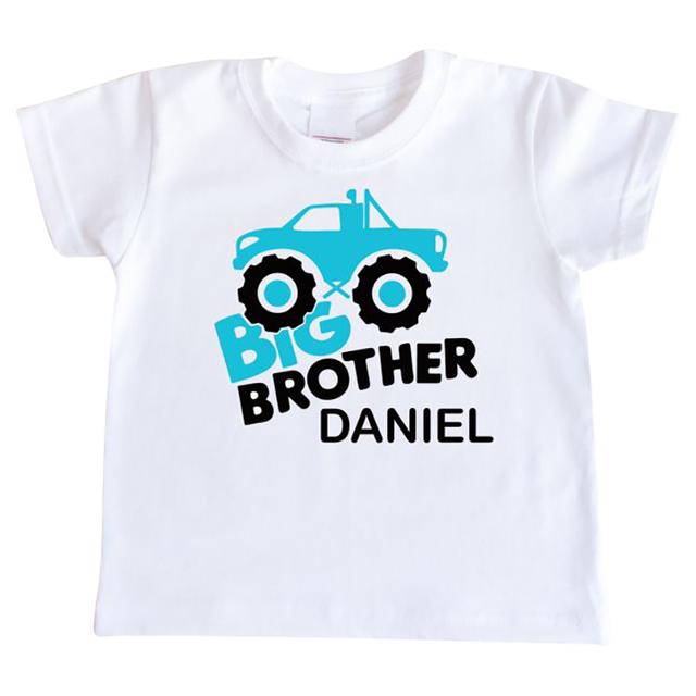 Mini Plum - Personalised Big Brother Boys Printed  T-Shirt