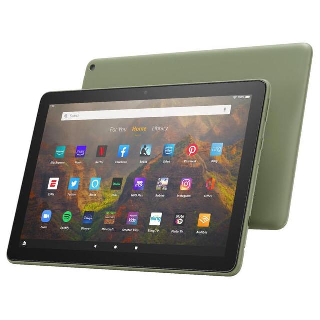 Amazon - Fire 10 HD Tablet W/ Alexa 32GB - Olive