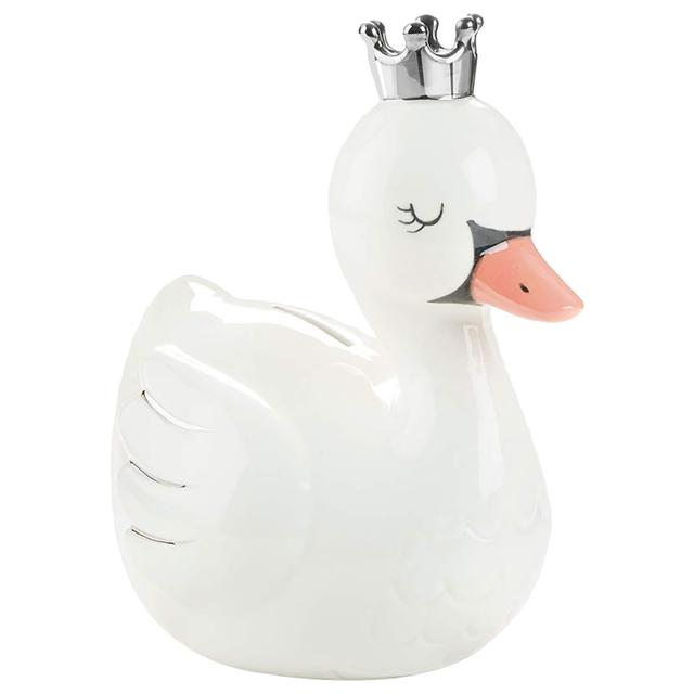 Baby Aspen - Swan Princess Porcelain Bank - White