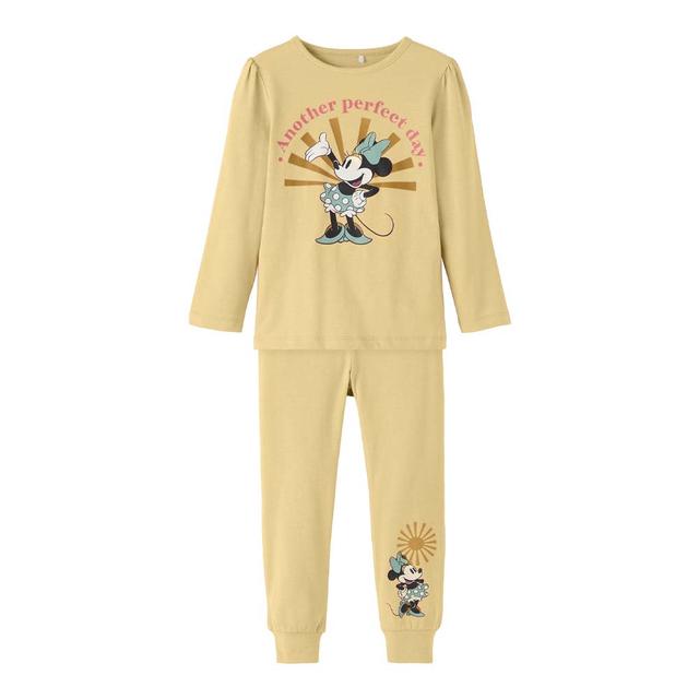 Name It - 2pc-Set - Minnie Print Night Suit - Straw