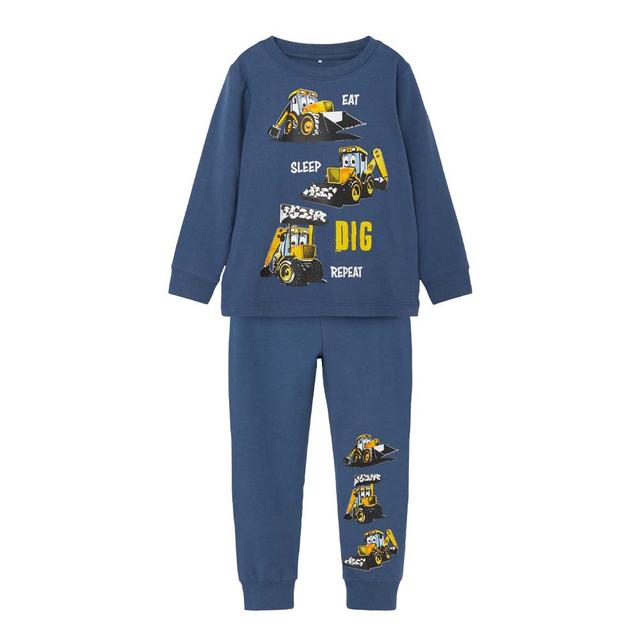 Name It - 2pc-Set - Boys Printed Night suit - Sargasso Sea