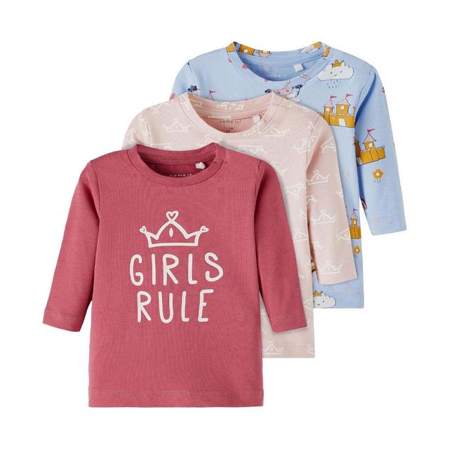 Name It - 3pc-Set - Baby Girls Printed T-Shirt - Serenity