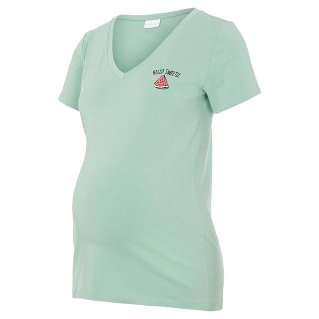 Mamalicious - V-Neck T-Shirt - Granite Green